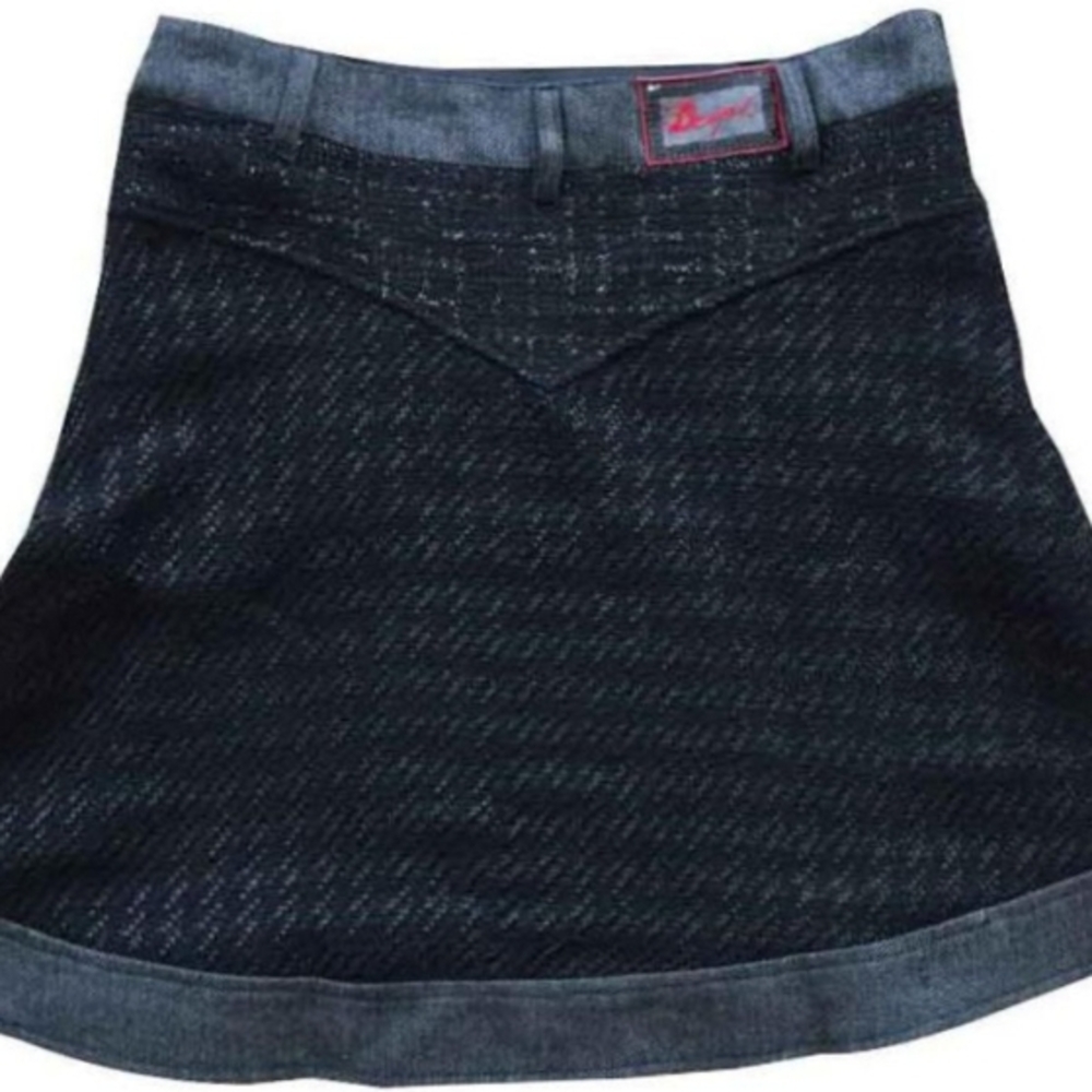 Desigual Black and Gray A-Line Knee-Length Skirt - Picture 4 of 13